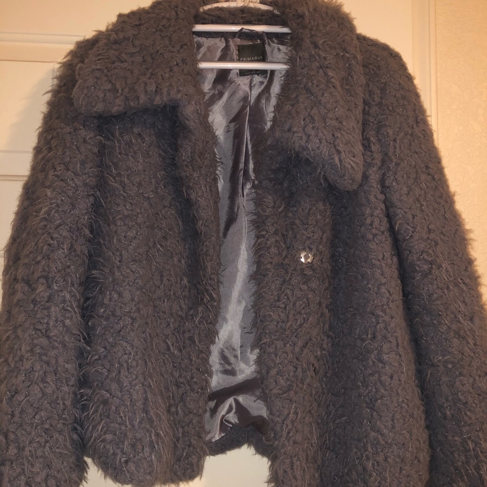 Shaggy faux fur coat
